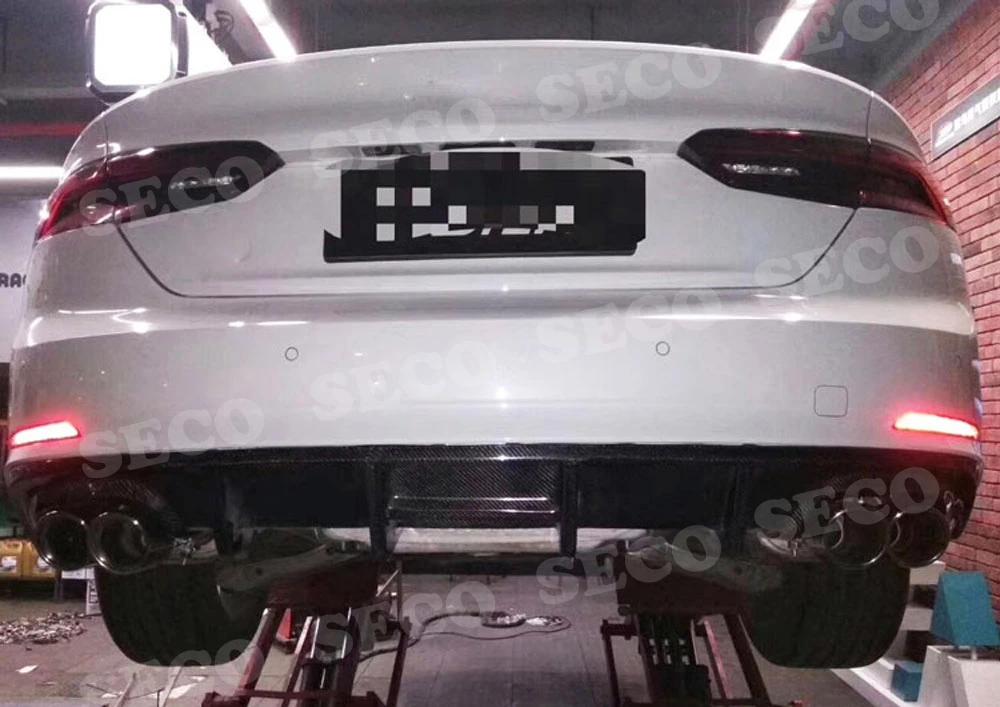 Задний спойлер из углеродного волокна диффузор FRP Неокрашенный для Audi A5 Sline S5 седан 4 двери не A5 стандарт стайлинга автомобилей