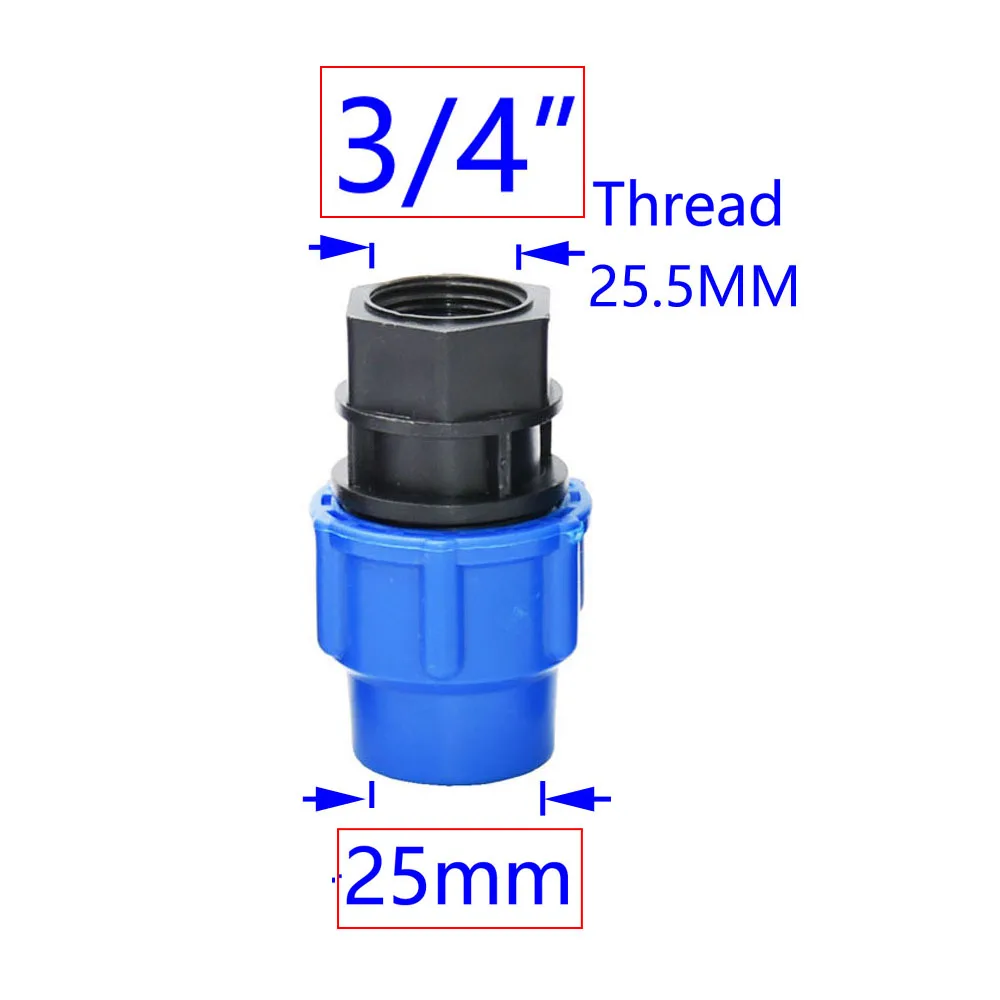 20/25/32/40/50mm PE Tube Quick Connector Elbow Tee Water Splitter Plastic Ball Valve Coupler Farm Irrigation Water Pipe Fittings