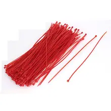 250PCS 4mm x 250mm Nylon Self-Locking Electric Cable Zip Ties Fastener Red