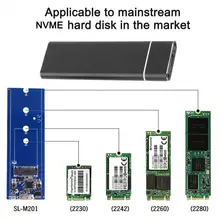Boîtier de disque dur Compact et Ultra mince, USB 3.1 vers M.2 NVME SSD, PCIe, pour ordinateur de bureau