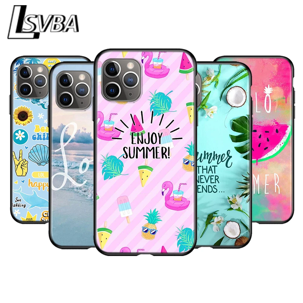 Силиконовый чехол Hello для Apple IPhone 12 Mini 11 Pro XS Max X XR 6S 6 7 8 Plus 5S летний матовый с цветами
