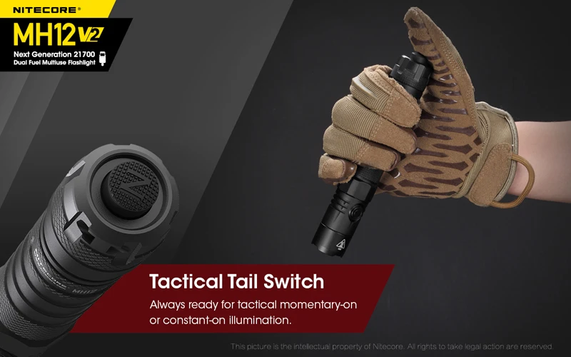 NITECORE MH12 V2 1200 Lumens 21700 Multiuse Flashlight (15)