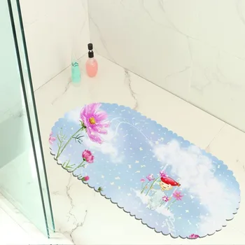 

Beautiful Illustration Balcony Bathroom Mat Hydrophobic Non-Slip Door Mat Swimming Pool Public Places Non-Slip Mat