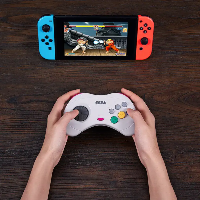 8bitdo Ssワイヤレスbluetoothゲームパッドコントローラセガサターンスタイル任天堂スイッチpc Mac蒸気ゲーム Gamepads Aliexpress