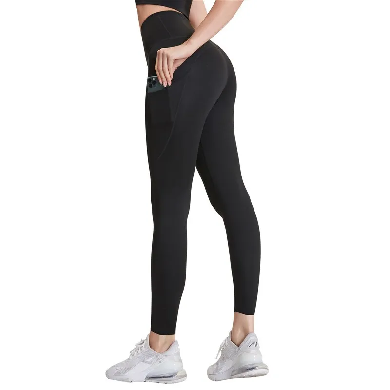Vansydical Women Buttery-soft Yoga Leggings High Waisted Compression Sport Workout Gym Tights Ladies Running Pants with Pockets