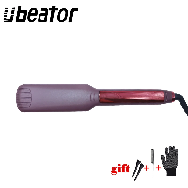 Красный острый широкий узкий выпрямитель для волос, утюжок, Керамический выпрямитель, инструменты для укладки, сухой - Цвет: wide