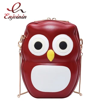 

Cute Owl Cartoon Design Casual Young Girl's Purses and Hanbags Crossbody Chain Bag Shoulder Bag Women Clutch Bag