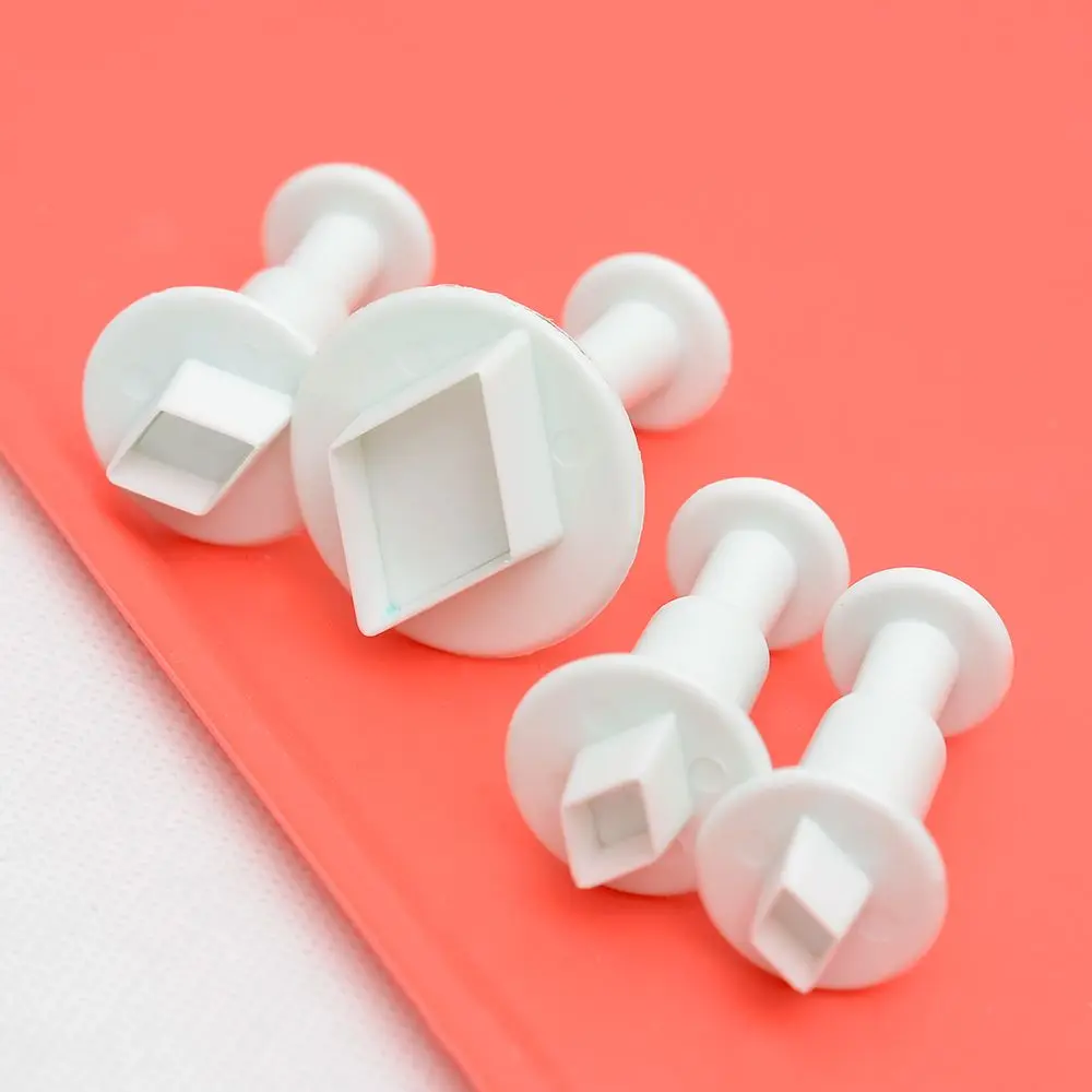 Горячие 4 шт./компл. плунжера Алмазная форма весна пластиковый торт печенье