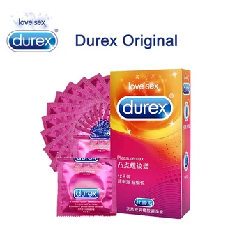 24 pièces Durex Original particules Dot préservatifs plus de plaisir hommes mâle Double Stimulation convexe fil préservatifs ensemble