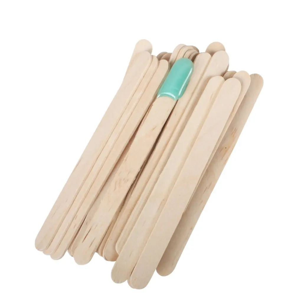 

50PCS/SET Wood Sticks Beauty Body Tools Hair Removal Wax Wood Stick Wax Stick Ice Cream Stick Mask Stick Face Sticks