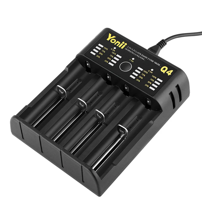 Умное зарядное устройство USB 18650 для 26650 22650 20700 21700 18350 18500 10440 A AA AAA AAAA Ni MH CD li ion