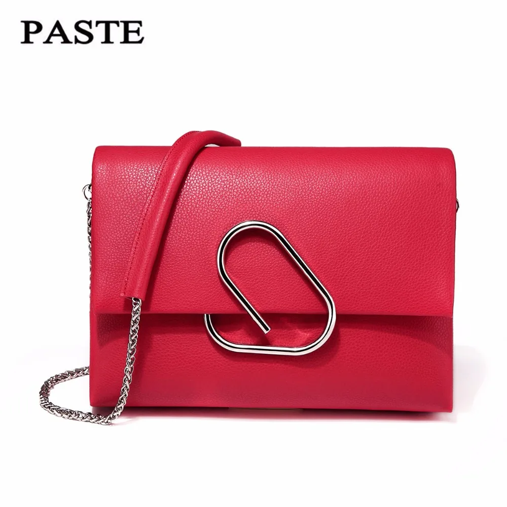  Free Shipping PASTE Shoulder Bag 100% Soft Genuine Leather OL Style Women's Handbags Ladies Bolso S - 4000180553580