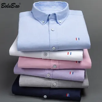 

BOLUBAO Quality Men Business Shirts Embroidery Print Men's Shirts Multi Color Casual Shirts Brand Top