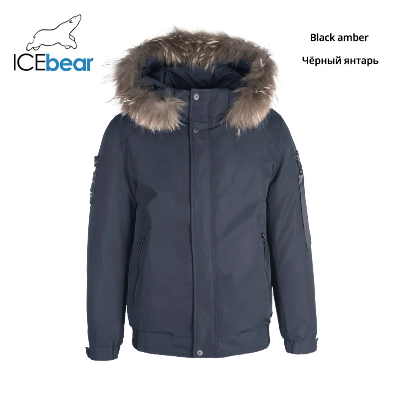 ICEbear новое зимнее Мужское пальто модная мужская одежда куртка с капюшоном MWD19626I - Цвет: M460