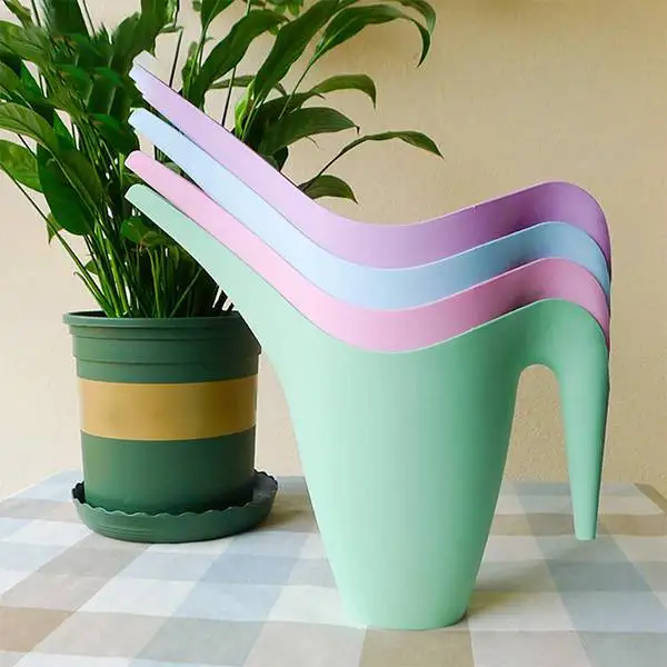 Set of 7 Plastic Watering Can- 1.8 L Easy Pour Watering Pot with Long Spout for Bonsai Indoors and Outdoors