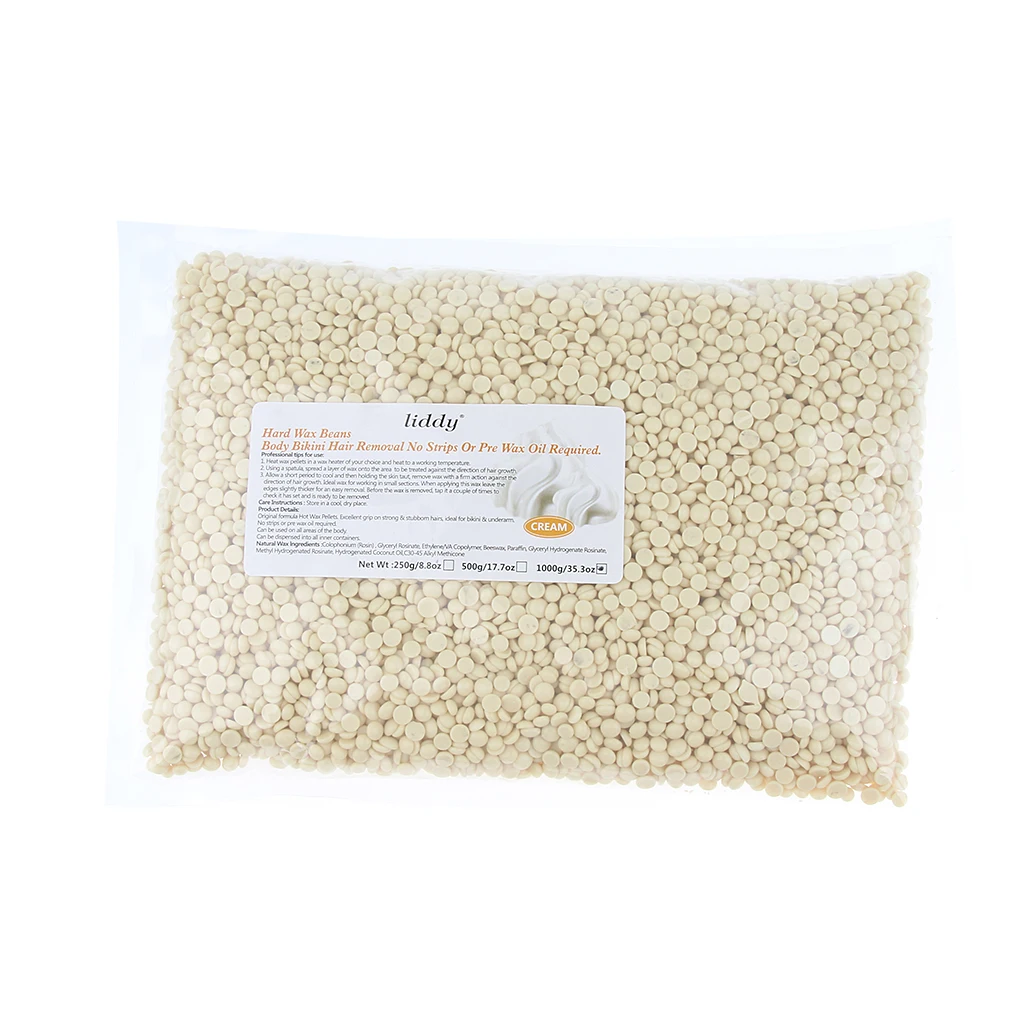 1000g Hard Wax Beans Depilatory Solid Hot Film Waxing Pellets for Body Bikini Arm Leg Hair Removal