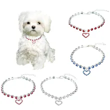 

New fashion Cat and dog accessories Pet collar heart rhinestone pendant Pet supplies Pet decoration beauty sparkle rhinestone