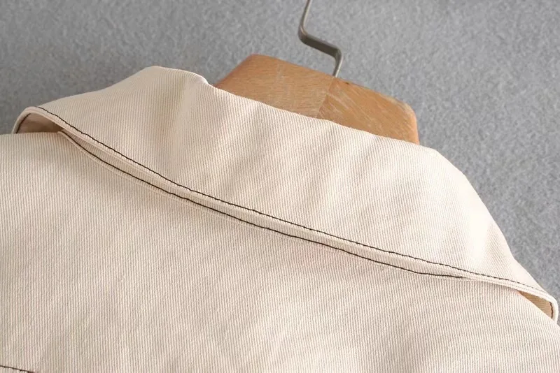 

Ws60 2019 Autumn New Style WOMEN'S Dress Versitile Fashion Slimming French Casual Waist Hugging Fold-down Collar Bomber Jacket C