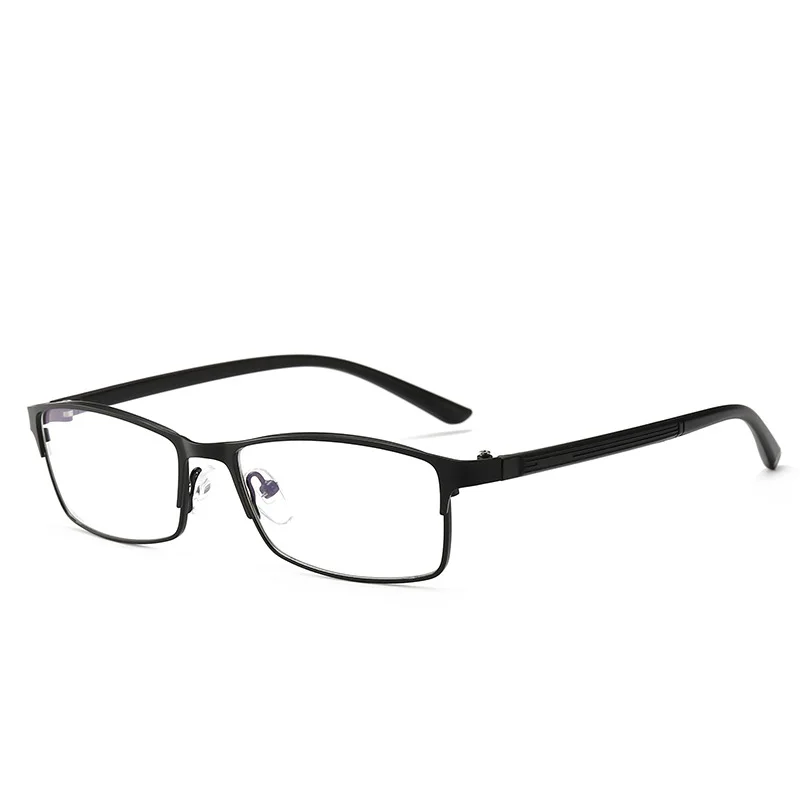 Seemfly-1,0-1,25-1,5-1,75 до-4,0 анти синий светильник очки для близорукости мужские TR90 квадратные очки для коррекции зрения - Цвет оправы: Black Myopia 3.5