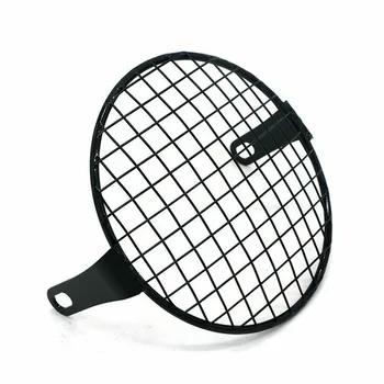 

1pc 5.75 Inch Metal Retro Motorcycle Headlight Lamp Mesh Grille Cover Mask Black