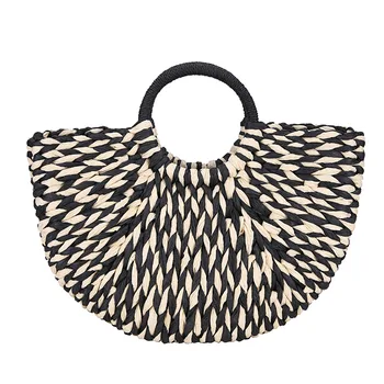 

Handbag Female 2020 New Korean version Banyuan Literary grass woven bag fashion lady handbag beach woven bag