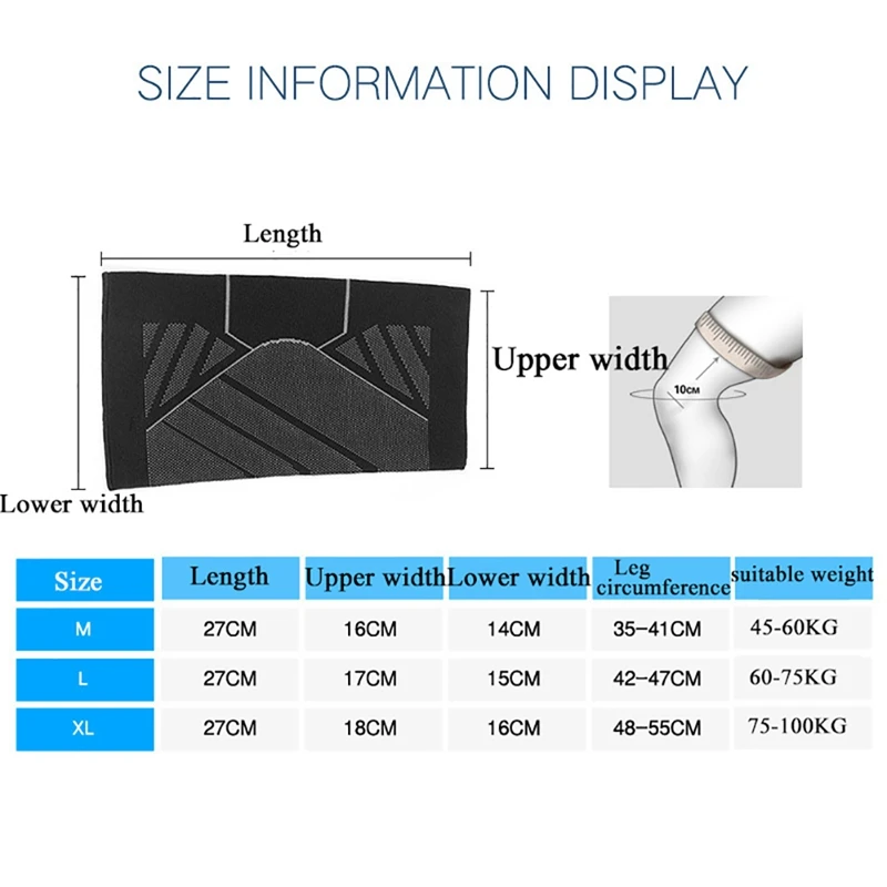 1 Pcs Practical Silicon Knee Pad Spring Knee Protector Gym Fitness Knee Brace Support Volleyball Basketball Knee Brace Support