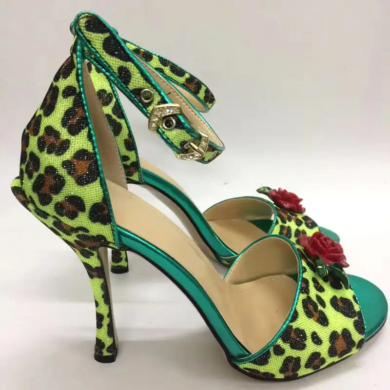 Green floral heels Clearance
