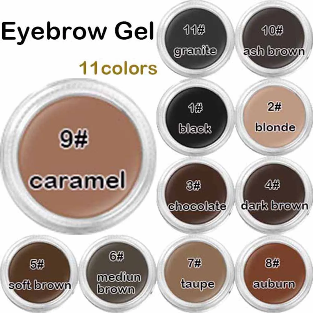 Водонепроницаемый гель для бровей 11 цветов 3D натуральный коричневый тени для бровей макияж Профессиональные Тени для век краска для бровей Косметика