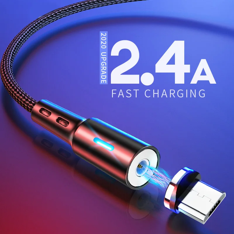  Twitch Micro USB Magnetic USB Cable For Samsmung S7 Xiaomi Microusb Android Mobile Phone Magnet Charging Cable Micro USB Charger 