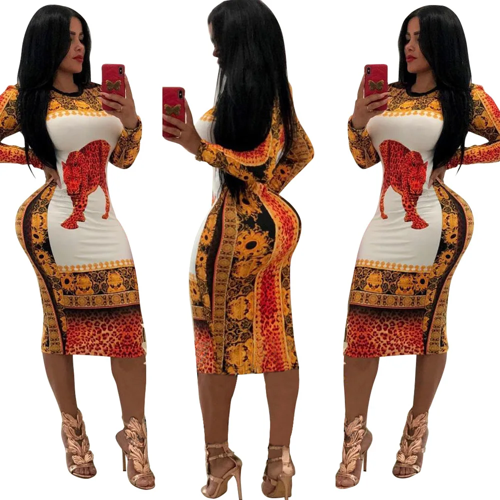 

Autumn Winter Women Long Dress Multicolor Maxi Dresses Elegant Ladies High Street Bodycon Dress Casual Slim Festival Party Wear