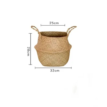 

28mm Artificial Plants Flowerpot Straw Palm Tree Flowerpot Interior Decoration Hotel Office Living Room Home Decoration