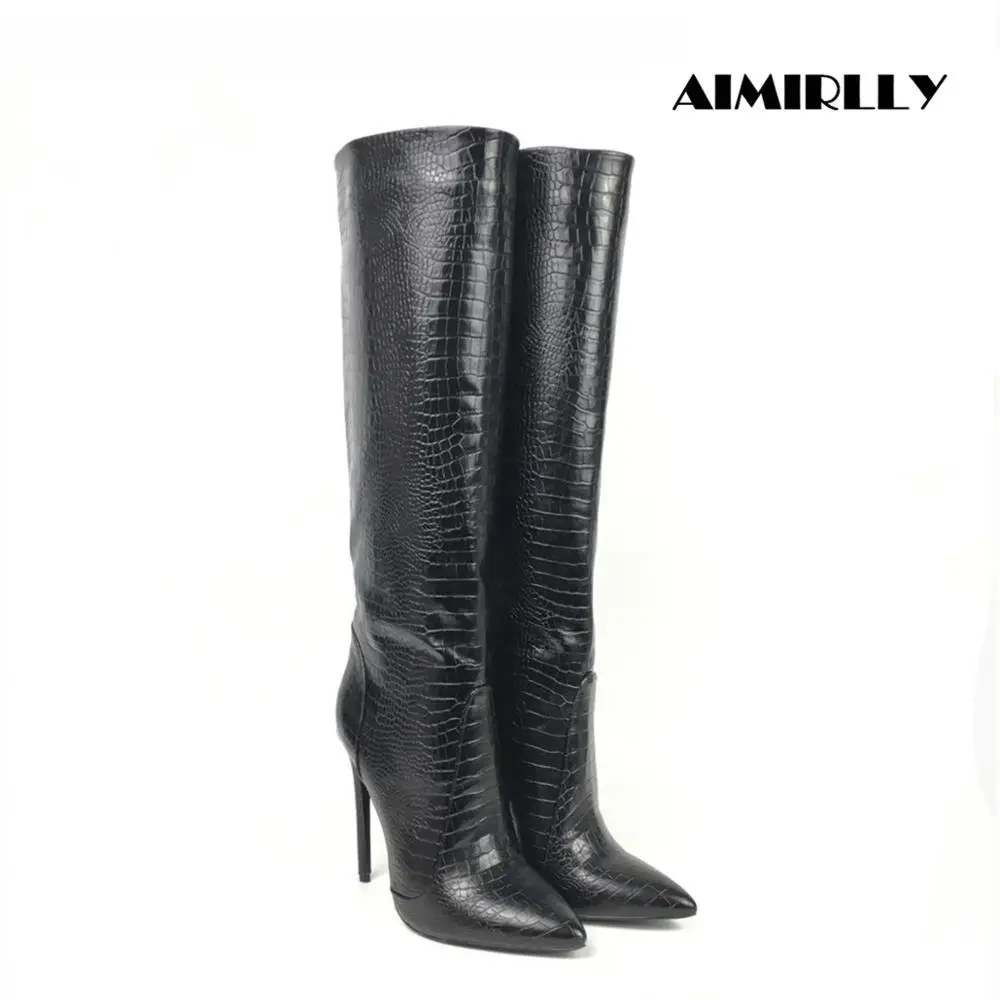 Boots Women Pointed Toe Straight Shaft 
