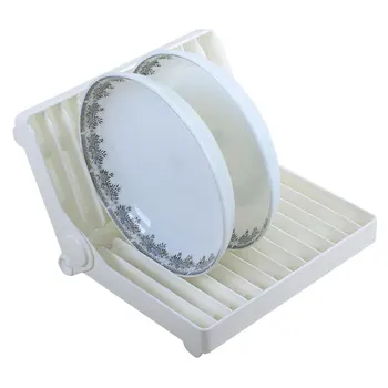 

Foldable Dish Drying Rack Holder Plastic Folding Dish Drying Drainer Plate Rack