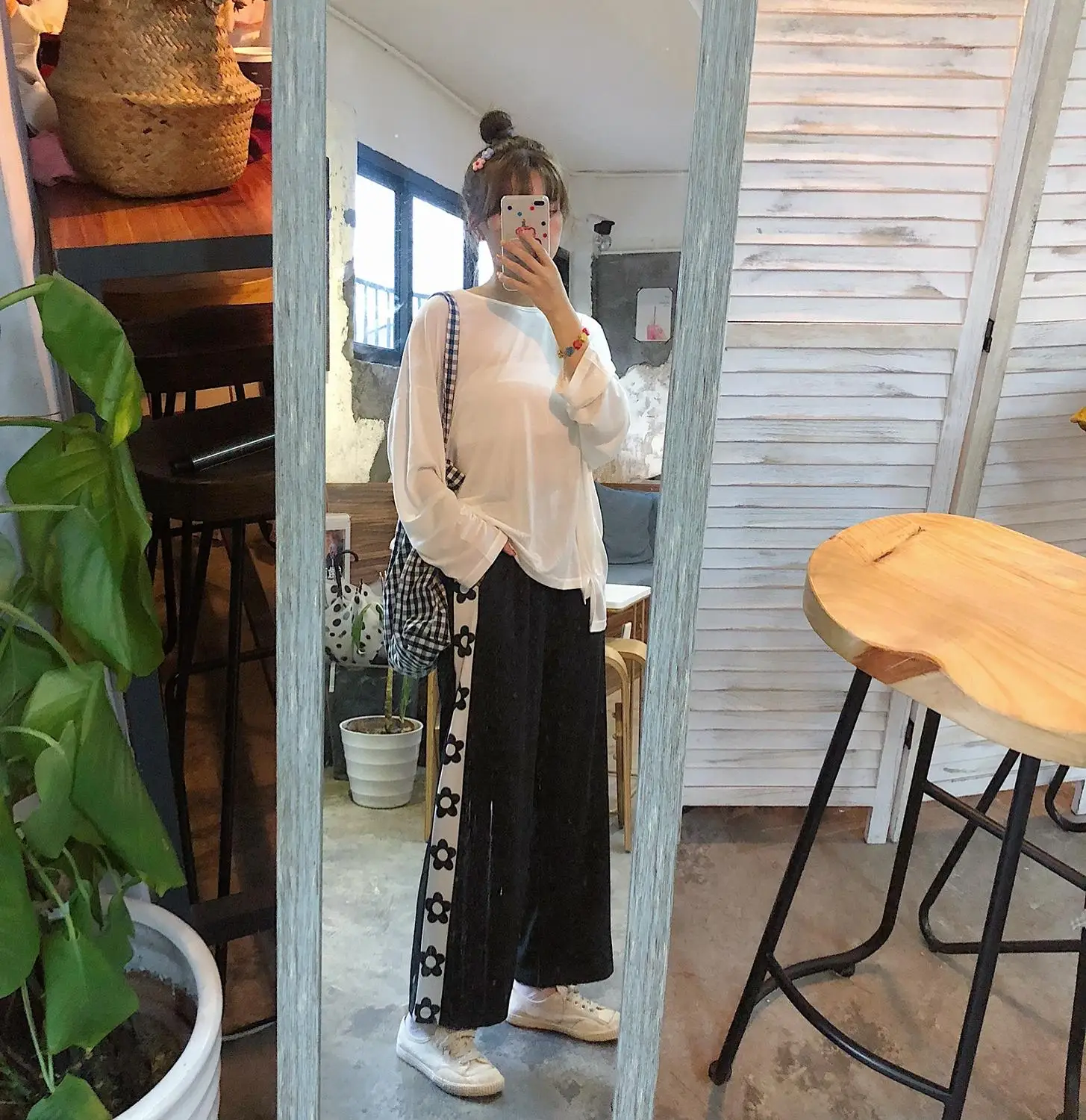 Женские брюки японские Kawaii Harajuku Ulzzang свободные повседневные брюки с принтом Женская Корейская Милая одежда для женщин