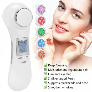 

RF Portable EMS Beauty Instrument 5 modes of LED Lights Photon rejuvenation Massager Skin Lifting Firming Facial