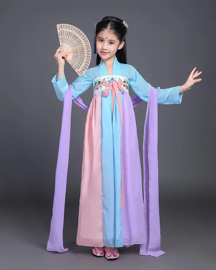 New Style Children Ancient Costume Women's Classical Chest-high Dress Tang Dynasty LADY'S Performance Clothing Children Fairy Sk