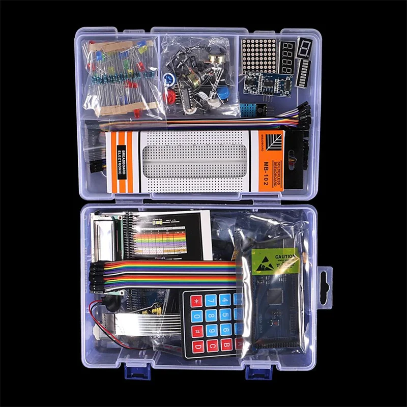 para Mega 2560 Projeto Starter Kit Atualizado Versão Avançada Starter Kit o Rfid Aprender Suíte Kit Lcd 1602 para Arduino Uno r3 Novo Acessórios p/ quadro de demonstração - Imagem 3
