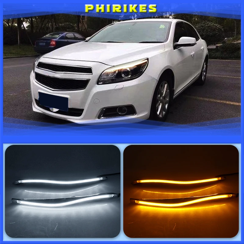 

Светодиодные дневные ходовые огни DRL с желтым сигналом поворота для Chevrolet Malibu 2012 2013 2014 2015