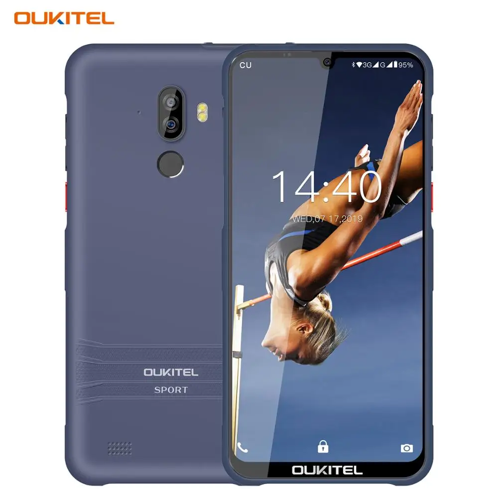 OUKITEL Y1000 6,08" смартфон Android 9,0 IP68 в виде капли воды, 19,5: 9 MT6580P 2 Гб оперативной памяти, 32 Гб встроенной памяти, 3600 мА/ч, отпечаток пальца 5 V/1A мобильного телефона - Цвет: Brown
