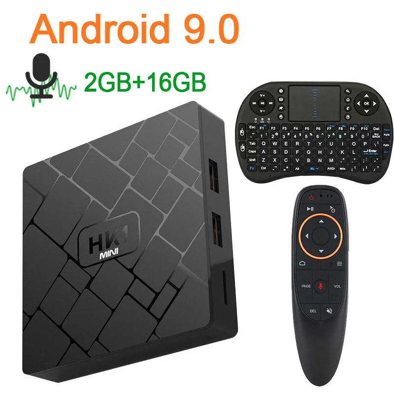 HK1 Мини ТВ приставка RK3229 Android 9,0 4K 3D Wifi ТВ приёмник медиаплеер Play Store Бесплатные приложения телеприставка - Цвет: voice keyboard
