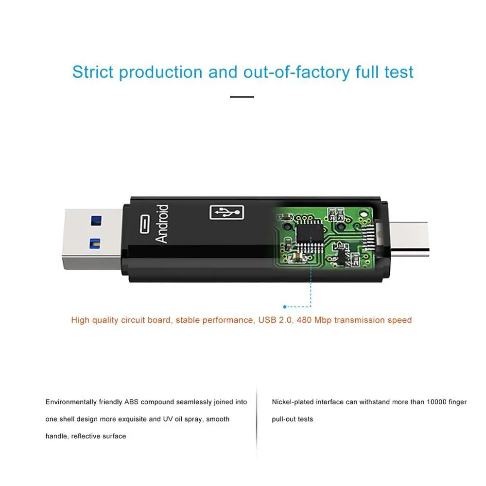 5 в 1 USB 3,0 Type C/USB/Micro USB SD TF считыватель карт памяти OTG адаптер разъем Высокоскоростной считыватель карт памяти