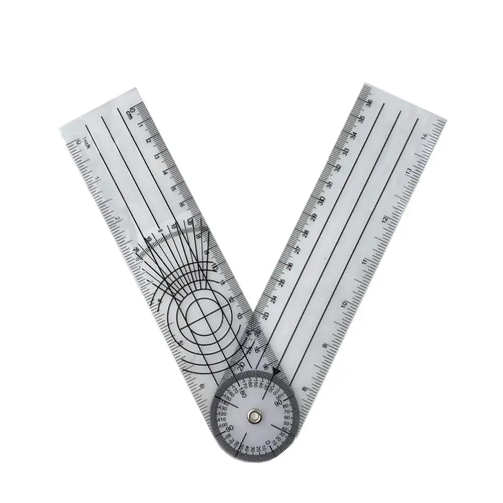 12'' 320mm PVC Medical Goniometer Angle Ruler Joint Bend Measurement Tool 