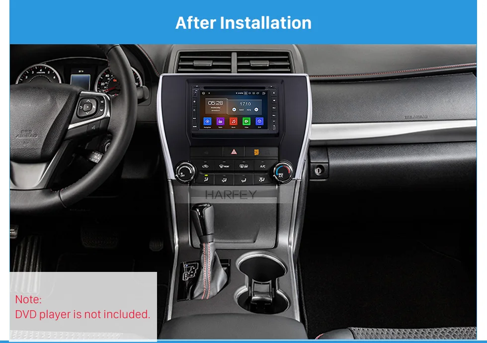 Harfey Двойной Дин Радио фасции рамка аудио рамка для Toyota Camry+ Американская версия Dash Mount Kit Surround panel
