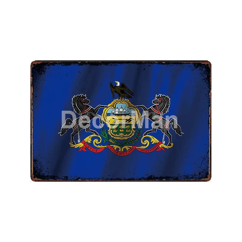 [DecorMan] страна ФРАНЦИЯ Канада Флаг Оловянная Вывеска на заказ росписи картины Бар Декор LT-1894 - Цвет: GLC-12180