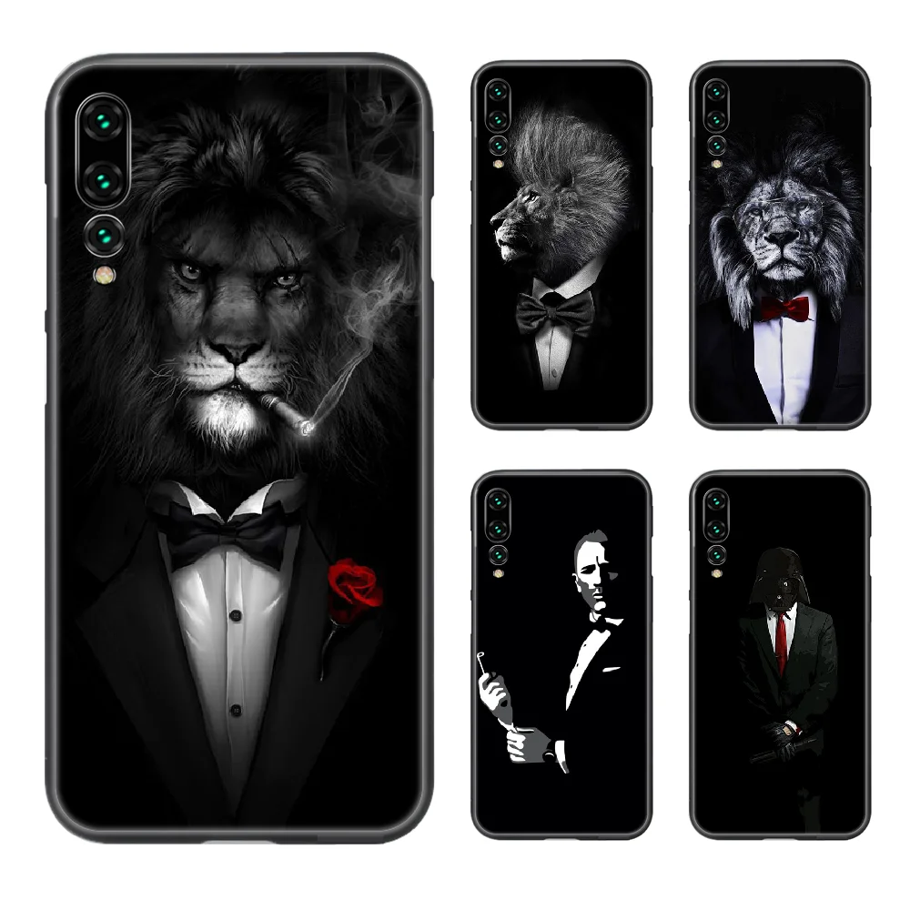 Мужской костюм рубашка галстук чехол для телефона корпус Huawei P8 P9 P10 P20 P30 P40 Lite Pro Plus