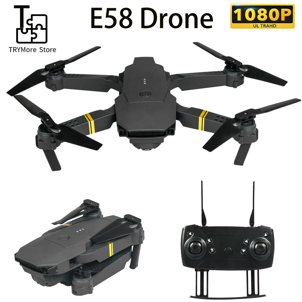 

TRY E58 Drone With 4k Hd Camera Fixed Height Live Video Drone X Pro Rc Helicopter Fpv Quadrocopter Drones Vs Drone E58 E520