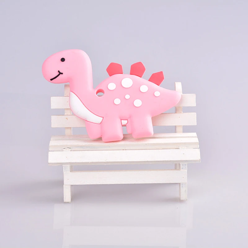 Dinosaur cartoon silicone beads baby teether safe high quality teether