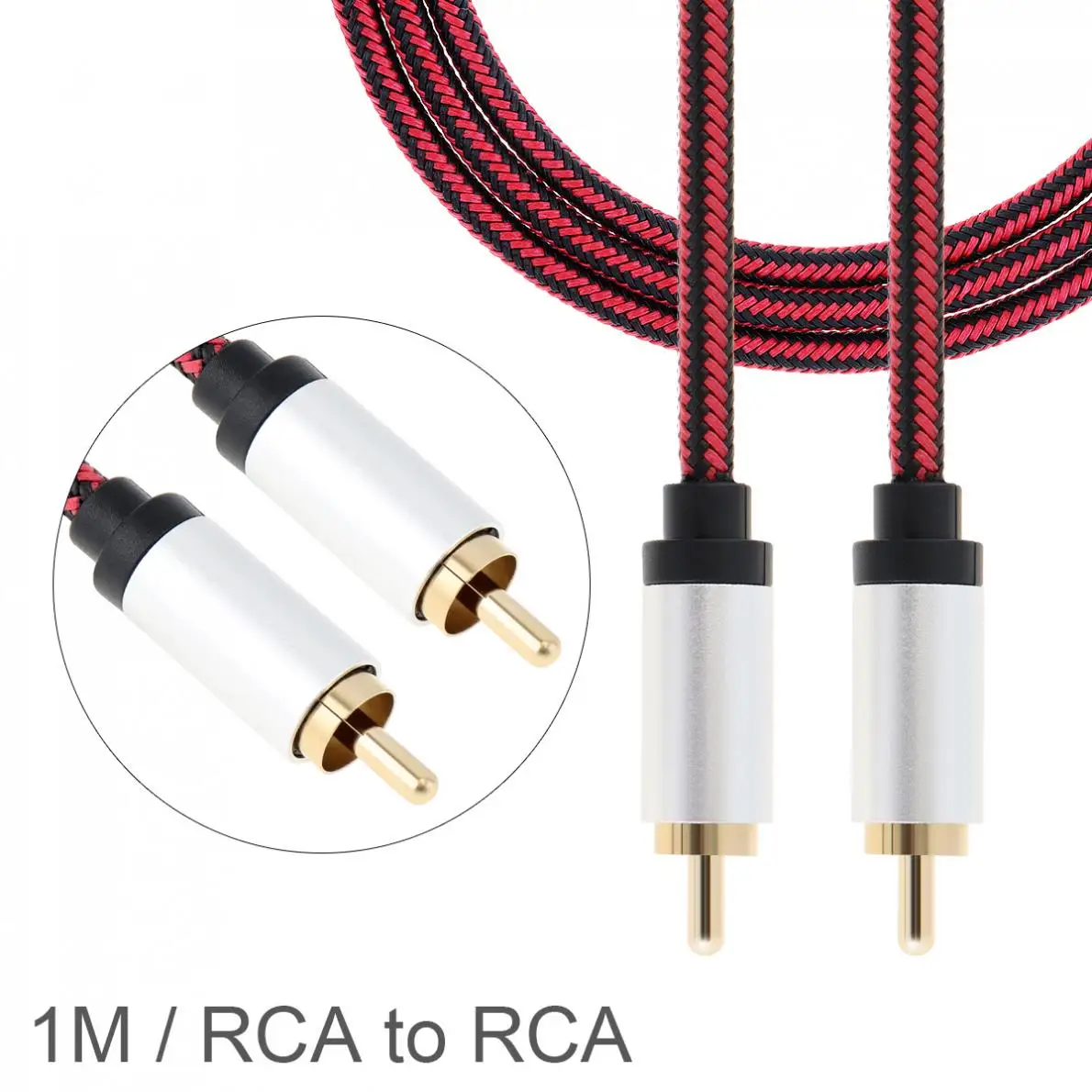 

DiGiYes 1M HiFi 5.1 SPDIF RCA to RCA Male to Male Coaxial Cable Stereo Audio Cable Nylon RCA Video Cable for TV Amplifier Home