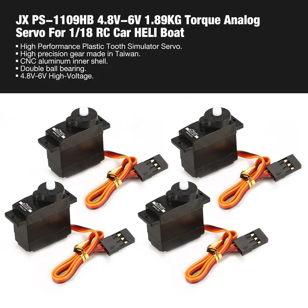 4 шт JX PDI 6221 мг для детей до 20 кг по самой низкой цене, 4,8 V-6 V большой крутящий момент 360 градусов цифровой сервопривод для 1/10 1/8 RC автомобиль Лодка запасных Запчасти аксессуары