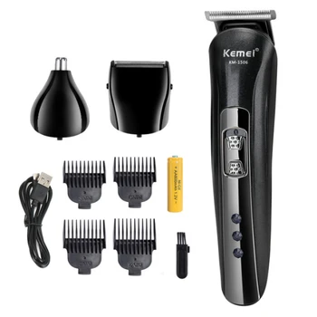 

KM-1506 USB Multi Functional Rechargeable Wireless Electric Shaver Hair Clipper Beard Nose Ear Shaver Hair Trimmer For Men